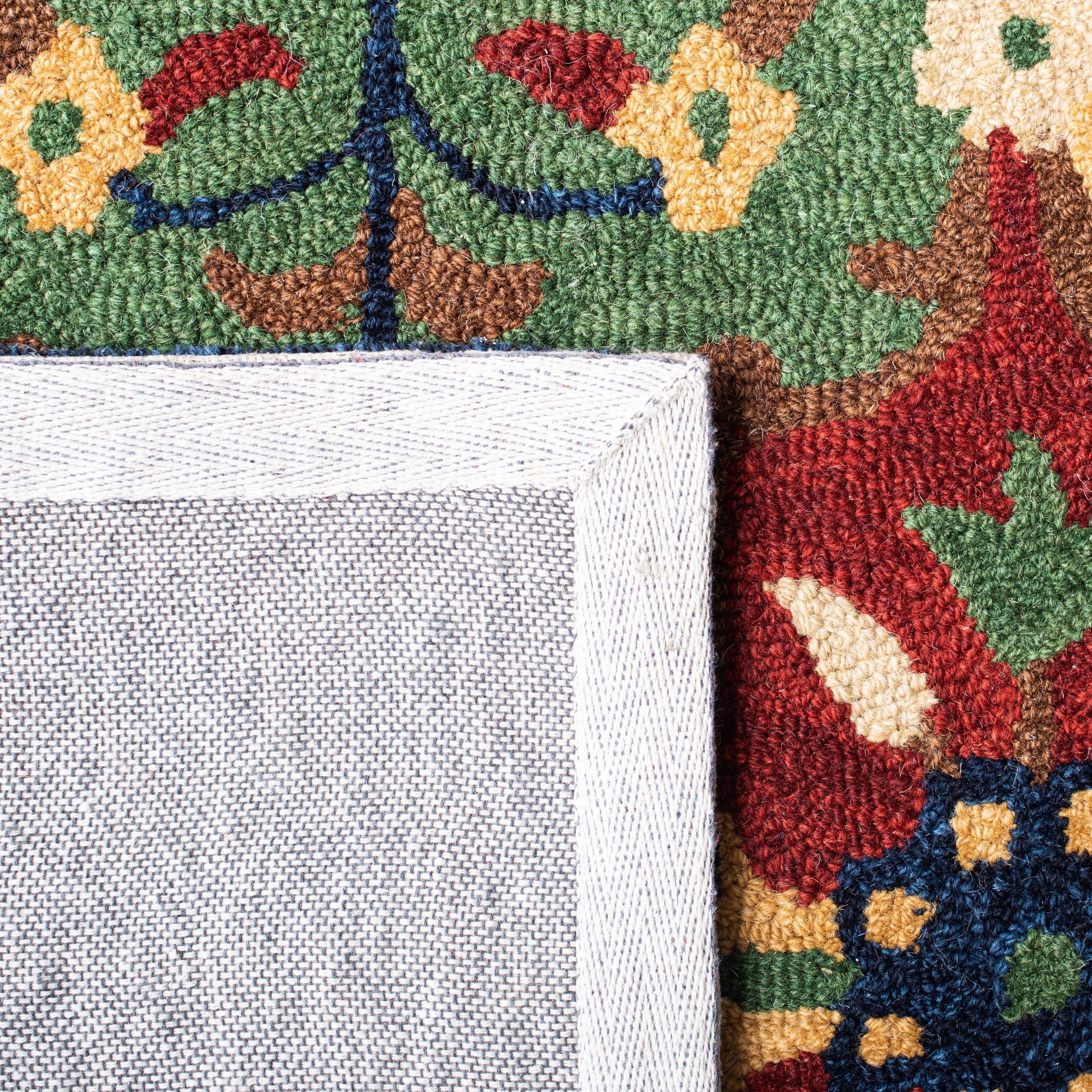 SAFAVIEH Heritage Alden Tribal Wool Area Rug, Red/Green, 3' x 5'