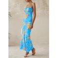 thumbnail image 3 of Vestido largo PRETTYGARDEN para mujer, ajustado con estampado floral, verano 2025, 3 of 9