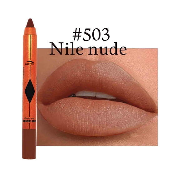 Lápiz labial para mujer, tinte labial, brillo labial mate antiadherente, resistente al agua y de larga duración, lápiz labial en forma de lápiz labial.
