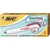 BIC Great Erase Retractable Dry Erase Marker, Fine Point, Red, 1-Dozen