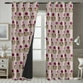 thumbnail image 4 of Vargottam Room Darkening Curtains - Blossom Pattern, Set of 2 Panels, 52" x 72" - Grommet-Top Blackout Window/Door Drapes for Bedroom, Nursery & Living Room - Red, 4 of 9