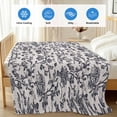 thumbnail image 4 of Spring Flowers Cooling Blanket,Lightweight Breathable Summer Throw Blanket with Double Sided Cold Effect,Farmhouse Dark Blue Pastoral Floral Leaf Picnic Blankets Bed Sheet for Hot Sleepers 50"x60", 4 of 8