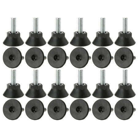 M6 x 18 x 25mm Leveling Feet Adjustable Leveler Support for Home Table Leg 24pcs