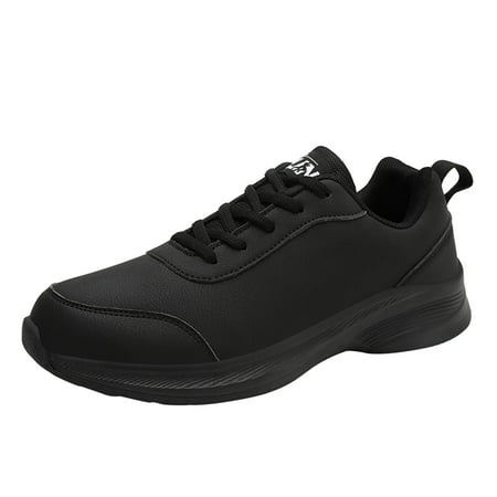XDDST Sneakers for Men Mens Shoes Casual Leather Laace Up Solid Color Casual Fashion Simple Shoes Running Shoes