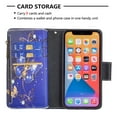 thumbnail image 3 of Compatible with iPhone 13 Pro Case 6.1" (2021), Allytech [9 Card Slots] PU Leather Flip Stand Zipper Pocket Magnetic Closure Detachable Hand Lanyard Purse Protectiver Cover, Purple Butterfly, 3 of 3
