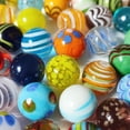 thumbnail image 3 of 42 piezas de canicas de cristal hechas a mano de DSHMIXIA, 1,6 cm, juguete brillante, 3 of 9