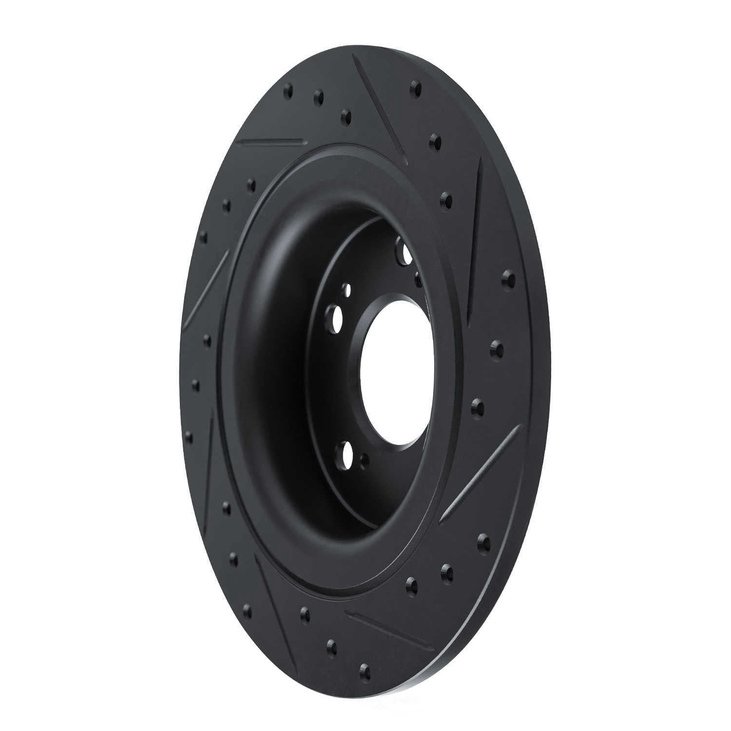 Dynamic Friction Company 633-59067L DFC Brake Rotor - Drilled And Slotted - Black