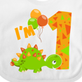 thumbnail image 4 of Inktastic Happy Dinosaur First Birthday-green Boys or Girls Baby Bib, 4 of 4