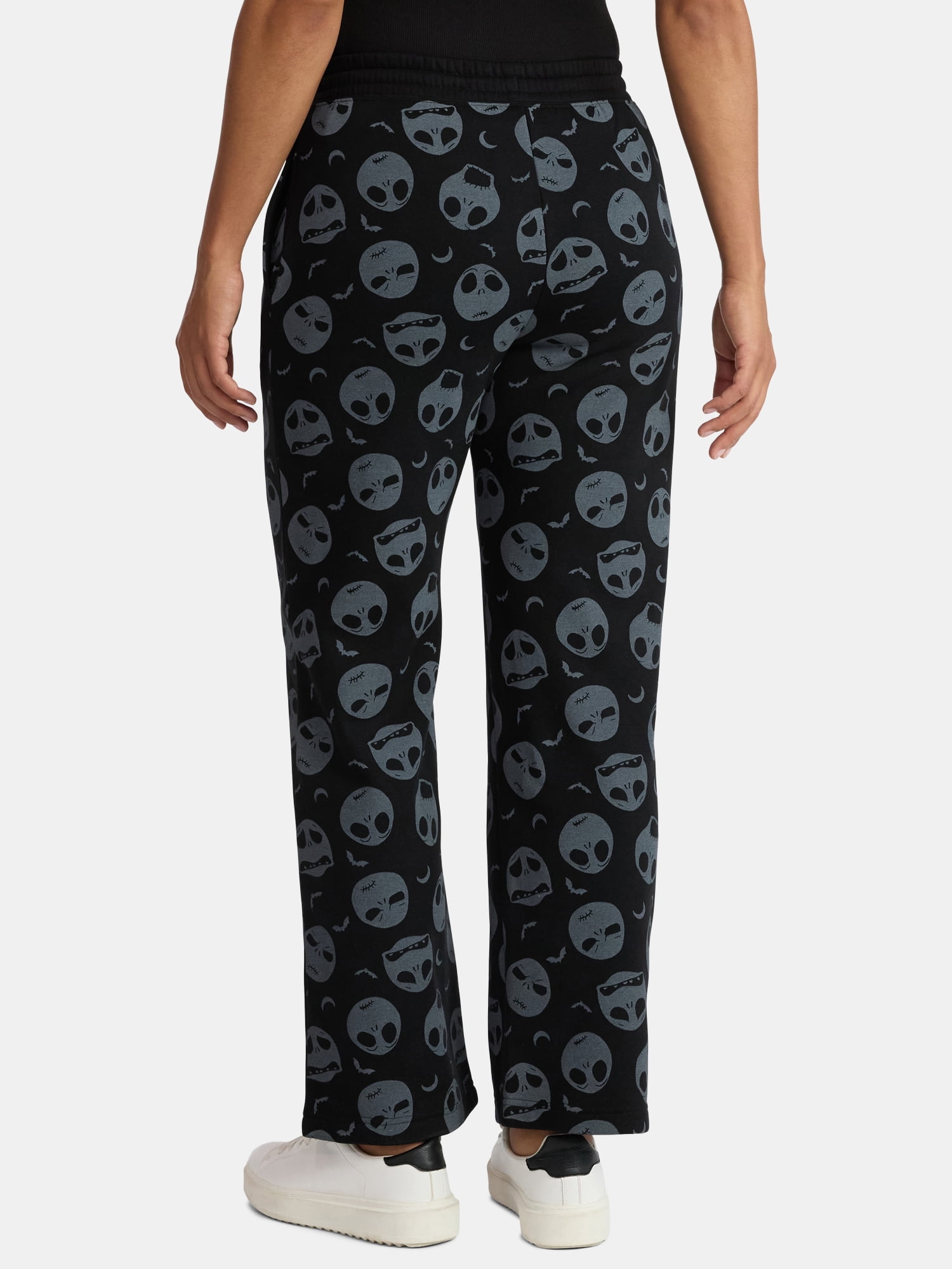 Disney Nightmare Before Christmas Women's Graphic Print Fleece Jogger Pants, Sizes XXS-XXL