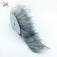 thumbnail image 5 of Furryvalley Faux Fur Trim Fox Fur Ribbon Craft Furry Stripe for Slippers Slides Fringe 2 Yards (Light Gray), 5 of 7