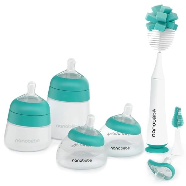 Set de biberones NANOBÉBÉ anticólicos con silicona de 150 ml y 270 ml