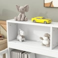 thumbnail image 7 of Miniyam Twin Size Floor Bed with Bedside Bookcase,Shelves,Guardrails for Kids, White, 7 of 7