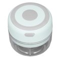 thumbnail image 3 of Mini picador de ajo, hoja de acero inoxidable, grado alimenticio, potencia fuerte, carga USB, triturador de ajo eléctrico, 250 ml (3,4 x 2 x 2,8 pulgadas) verde, 3 of 14