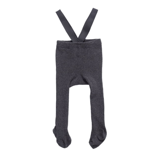 Newborn Baby Suspender Overall Pantyhose Solid Color High Waist Ribbed Knit Tights Infant Spring Autumn One-piece Leggings