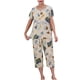 thumbnail image 1 of Juegos de Dos Piezas para las Mujeres de Verano Casual Manga Corta Cuello Redondo Pijamas Y Pantalones Cortos, Pijamas de Verano para las Mujeres, 1 of 3