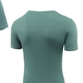 thumbnail image 4 of FNFYFH Women's Short Sleeve Workout Shirts V Neck Stretch Slim Fitted Basic Tees Yoga Gym Quick Dry Athletic Tshirts, 4 of 5