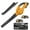 Yellow, variant on Cordless Leaf Blower, 20V Handheld Electric Leaf Blowers with 2 x Battery & Charger, 2 Speed Mode, 320CFM 165MPH, Lightweight Battery Powered Leaf Blowers for Leaf/Snow/Dust Blowing