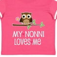 thumbnail image 4 of Inktastic My Nonni Loves Me Grandchild Owl Girls Toddler T-Shirt, 4 of 5