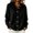 Black, variant on Azrian Women’s Button Down Hooded Knit Cardigan, Fall Winter Casual Knit OuterwearSizes S-3XL