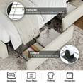 thumbnail image 7 of Homfa 54.7" Tall Headboard Bed Frame for Bedroom, Queen Size Storage Bed with Tall Headboard, Sturdy Upholstered Bed with Footboard and Drawers, off-white, 7 of 7
