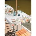 thumbnail image 2 of Outdoor Tablecloths with Umbrella Hole & Zipper, Spring Floral 60x60 Inch Square Tablecloths, Watercolor Roses Eucalyptus Leaves Botanical Waterproof Table Cloth, Patio/Pool/Picnic Table Covers, 2 of 8