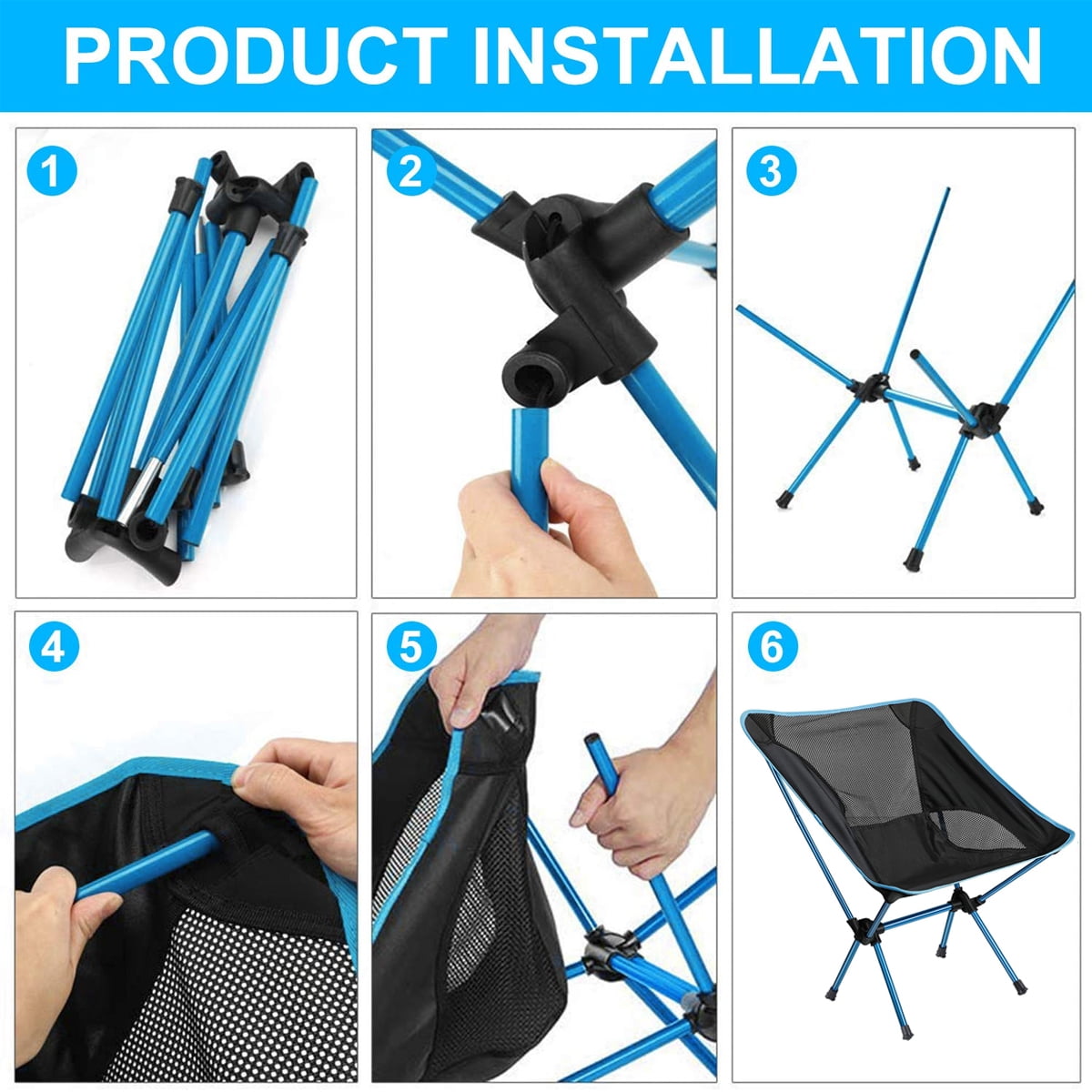 Travel Ultralight Folding Chair Superhard High Load Outdoor Camping Chair  Portable Beach Hiking Picnic Seat Fishing Tools Chair