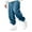 Blue, variant on FRSASU Mens Corduroy Joggers Pants Casual Cargo Pants Drawstring Elastic Waist Baggy Tapered Sweatpants Wine