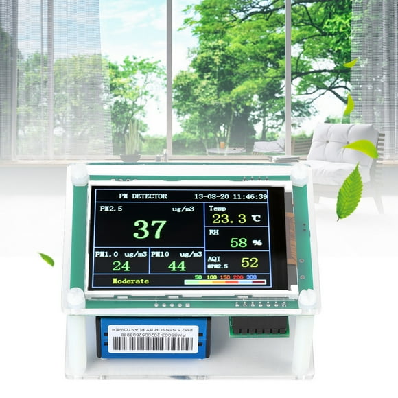 No Need To Calibrate Microporous Filtration Air Quality Monitor, PM2.5 Detector, Heat Dissipation Effect Outdoor for Home Office Car