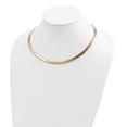 thumbnail image 2 of 14K Two-Tone Gold Omega Chain Necklace 6 mm Reversible White & Yellow Domed 16 inch, 2 of 3