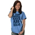 thumbnail image 3 of Want Abs Funny Working Out Cardio Gym Plus Size Crewneck Graphic Tee Shirt Brisco Brands 2X, 3 of 5