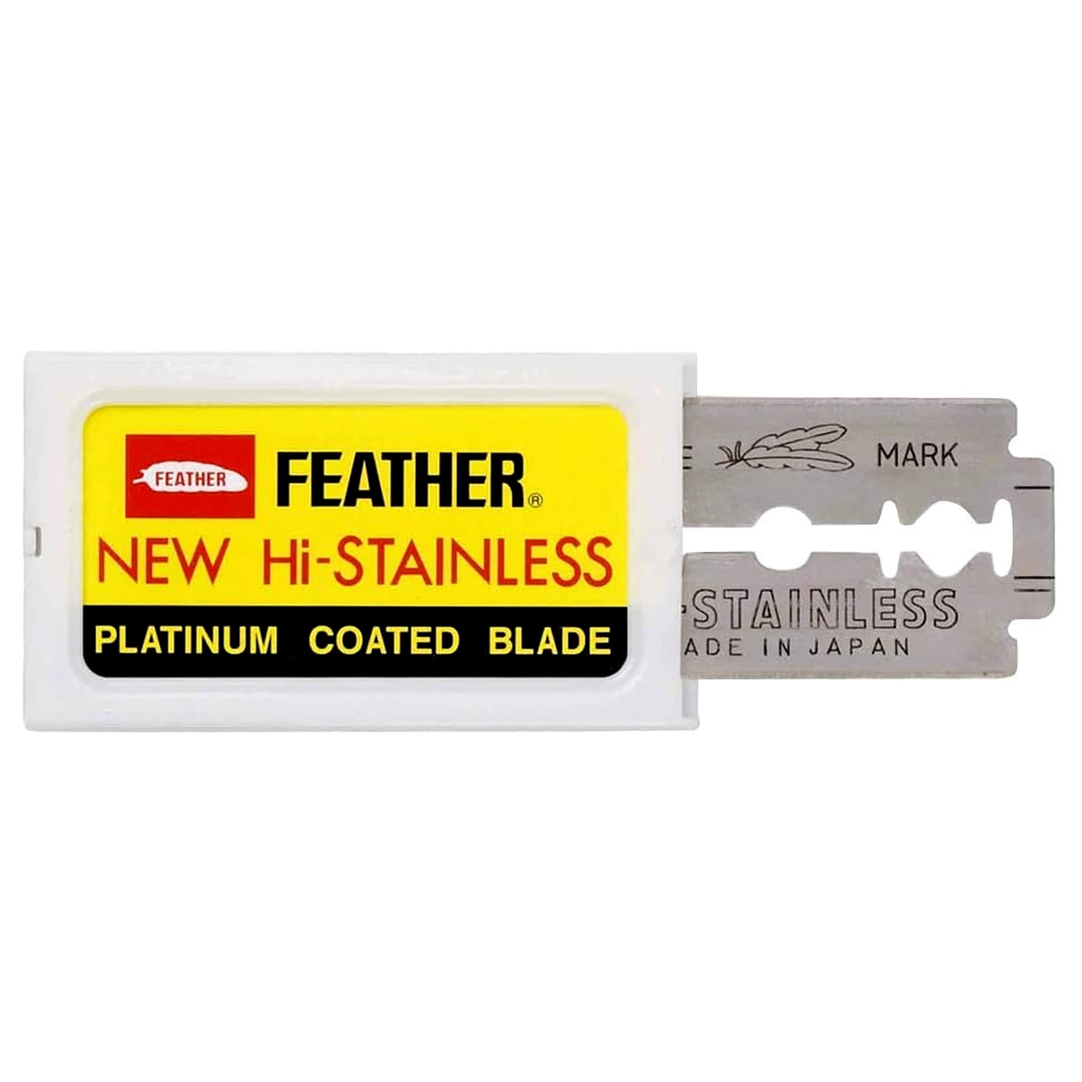 Feather Razor Blades, 200 Double Edge Stainless Steel, Made in