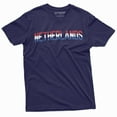 thumbnail image 4 of Mens Netherlands T-Shirt Holland Amsterdam Patriotic Nationality T-Shirt Flag T-Shirt (Medium Military Green), 4 of 6