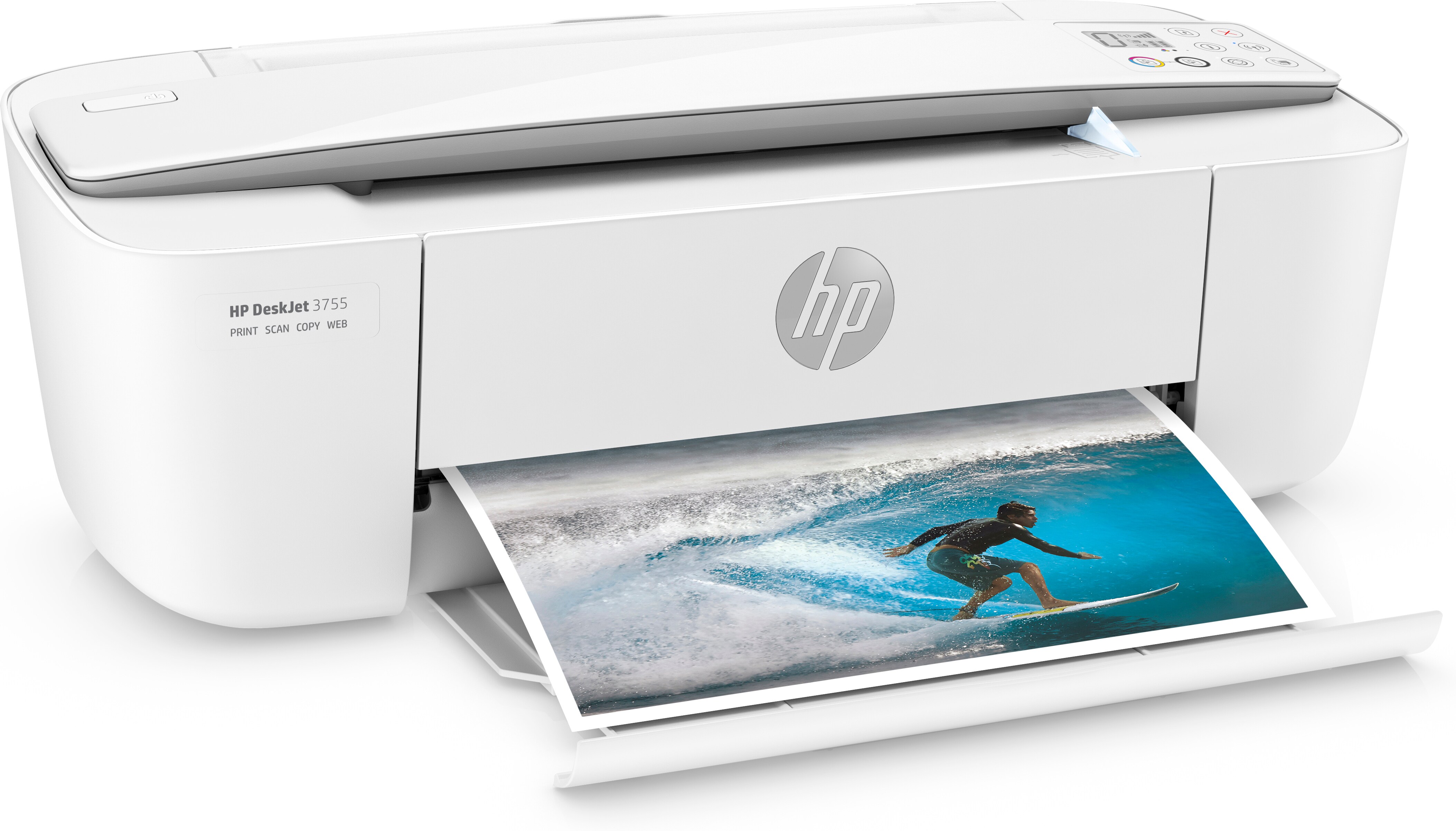 HP DeskJet 3755 All-in-One Inkjet Printer, Color Mobile Print, Copy, Scan, - image 3 of 7