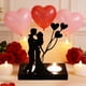 thumbnail image 1 of Candelabro de metal en forma de corazón | Lámpara de vela de metal negro | Decoración romántica para aniversarios | Adorno para pedida de mano y confesión de matrimonio | Regalo de recuerdo para, 1 of 6