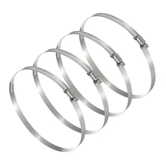 DERNORD 20 Pack 304 Stainless Steel Hose Clamps - 6-12mm Adjustable Worm Gear Clamps For Plumbing, Automotive, Marine