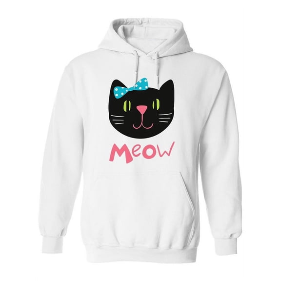 Cute Black Kitty Hoodie Women -Image by Shutterstock, Female XX-Large