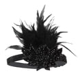 thumbnail image 2 of Accesorios para el cabello Hugo Diadema Flapper de plumas negras 1920, 2 of 10