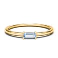 thumbnail image 1 of East-West Stackable Baguette Birthstone Ring - Aquamarine (March), 1 of 5