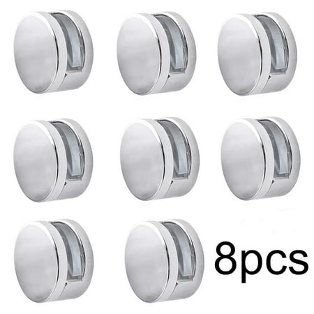 

SANWOOD Mirror Clips 8Pcs 22mm/27mm Zinc Alloy Round Glass Clamp Bathroom Mirror Tight Clips Holder