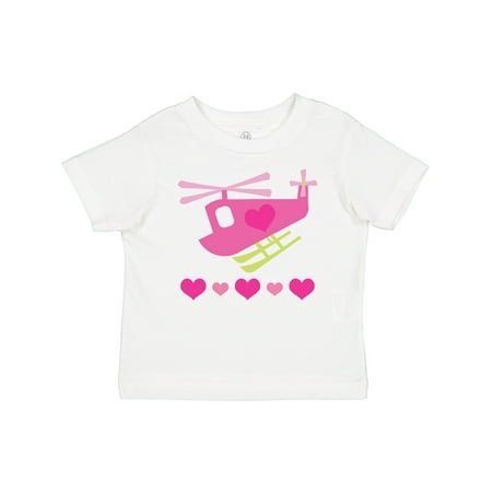 

Inktastic Valentine Pink Heart Helicopter Gift Baby Boy or Baby Girl T-Shirt