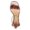 thumbnail image 4 of INC Womens Brown Translucent Straps Ankle Strap Padded Makenna Square Toe Block Heel Zip-Up Dress Sandals Shoes 7 M, 4 of 4
