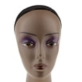 thumbnail image 4 of Cabeza de Modelo de Maniquí de Plástico Negro Femenino con Gorro de Pelucas para, 4 of 8