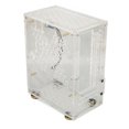 thumbnail image 1 of Mini ITX Case, Light Portable 4.3L Metal Button Clear Panel Mini Computer Case  For  1U Power, 1 of 8