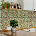 thumbnail image 3 of Mi Alma Floral Green Yellow Tile Stickers - Removable Vinyl 4x4, 24 pcs, 3 of 18