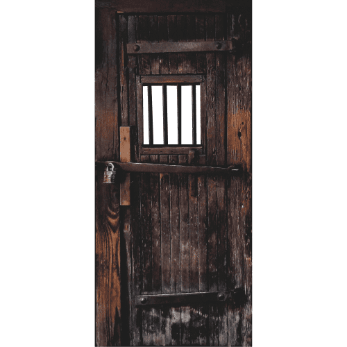 SS11131 Old West Western Jail Cell Prison Stand In Cardboard Cutout Standee Standup