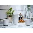 thumbnail image 6 of Elanze Designs Ribbed Solid White 13 ounce Ceramic Coffee Mugs Pack of 4, 6 of 6