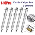 thumbnail image 4 of Stylo à Bille Multifonction 2 en 1 Vernier Mesure Précise Gamme Stylo à Bille Roulante Design à Pointe Ogive Papeterie Outils Portables pour Étudiants Bleu, 4 of 6