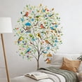 thumbnail image 2 of Tree Wall Decals Flowers Birds Wall Stickers Peel and Stick Removable Decal for Bedroom Living Room Wall Decor 31x23Inch, 2 of 8
