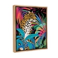 thumbnail image 4 of Stupell Industries Abstract Leopard & Leaves Animals & Insects Painting Brown Floater Framed Canvas Art Print Wall Art, 17 x 21, 4 of 10