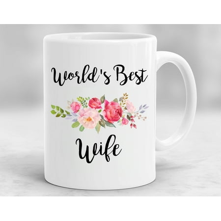 

SUNENAT World s Best Wife Ceramic White Coffee Mugs 15 Fl Oz Mother s Day Birthday Christmas Gift for Wife